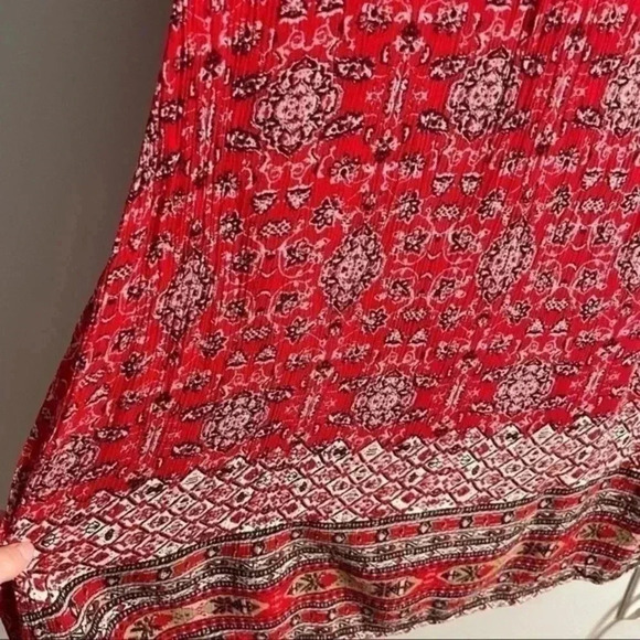 Melange red printed dress made in India XS - Picture 6 of 8